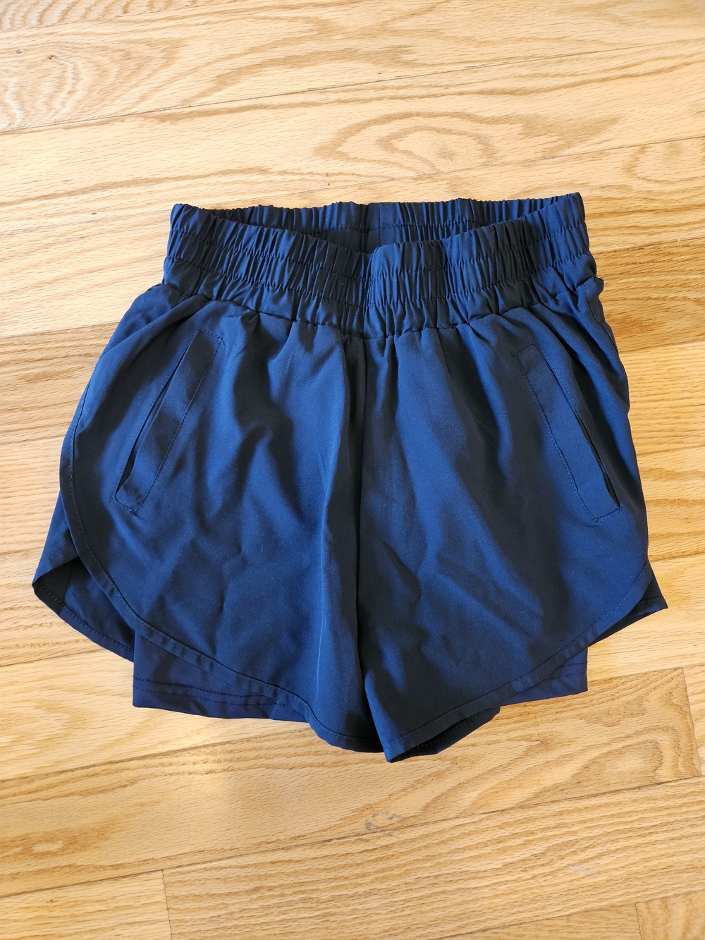 Women's Athletic High-Waist Navy Active RUNNING Shorts